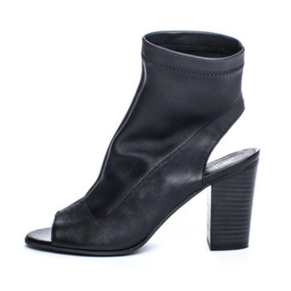 Matisse Black Open Toe Heeled Boots
